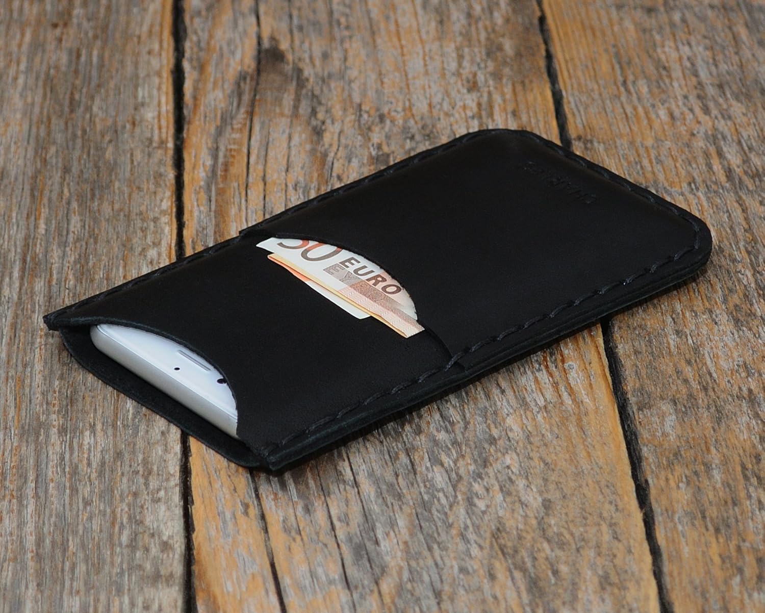 Personalized Leather Case for Sony Xperia, Pouch With Card Pocket