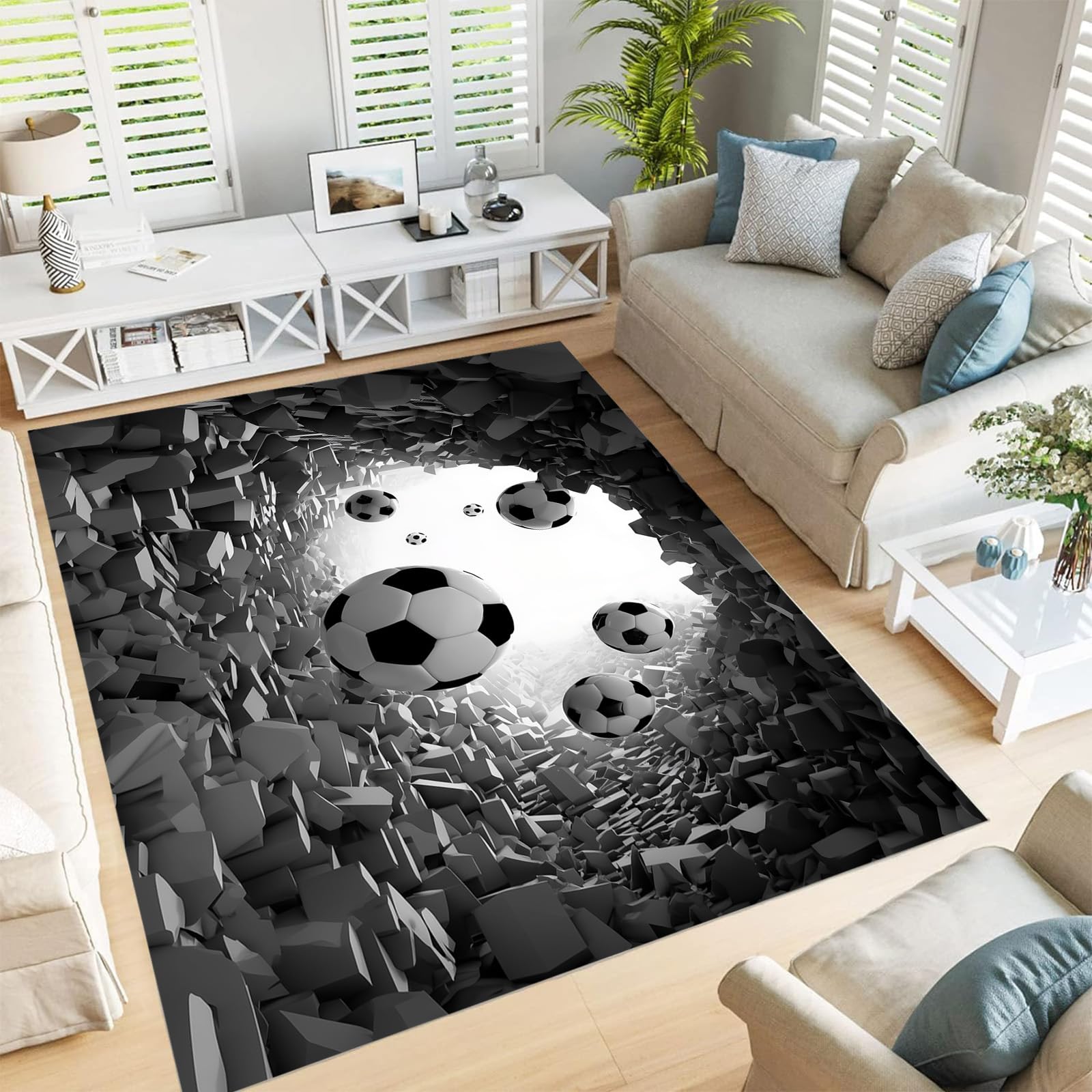 Tapis abstrait gris foncé 180x270 parfait pour la chambre des passionnés