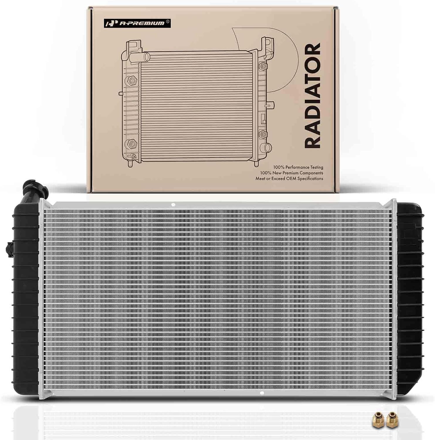 A-Premium Engine Coolant Radiator Assembly with Transmission Oil Cooler Compatible with Chevrolet Lumina & Oldsmobile Cutlass Supreme & Pontiac Grand Prix, Replace# 52453548, 52453958
