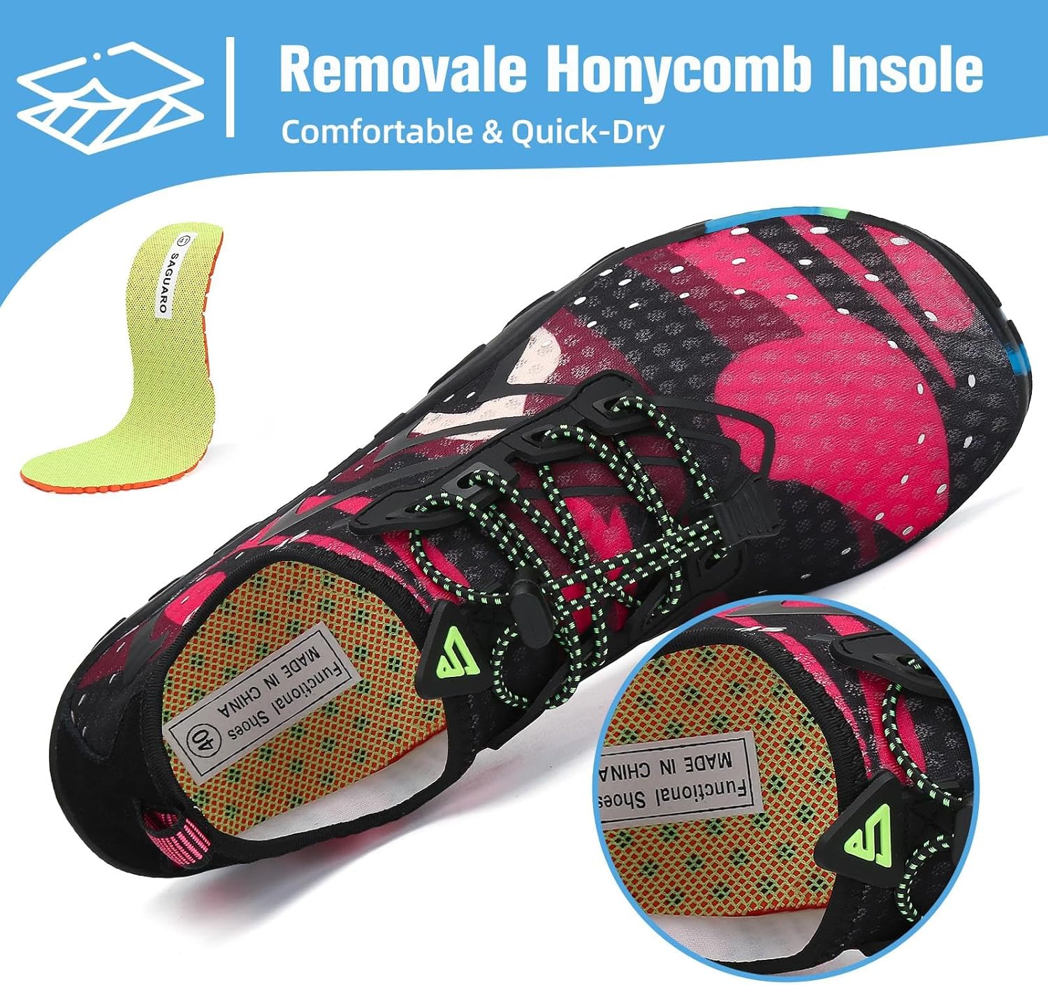 Mishansha Water Shoes for Women Men Barefoot Beach Shoe Quick Dry Aqua Swim Socks for Surfing Yoga Size 4.5-15 Women/3-13.5 Men - Image 4