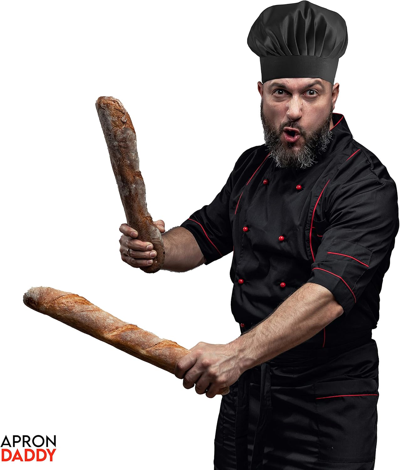APRON DADDY Chef Hat - Adult Adjustable Kitchen Cooking Hat for Men & Women Chefs Black: Clothing, Shoes & Jewelry