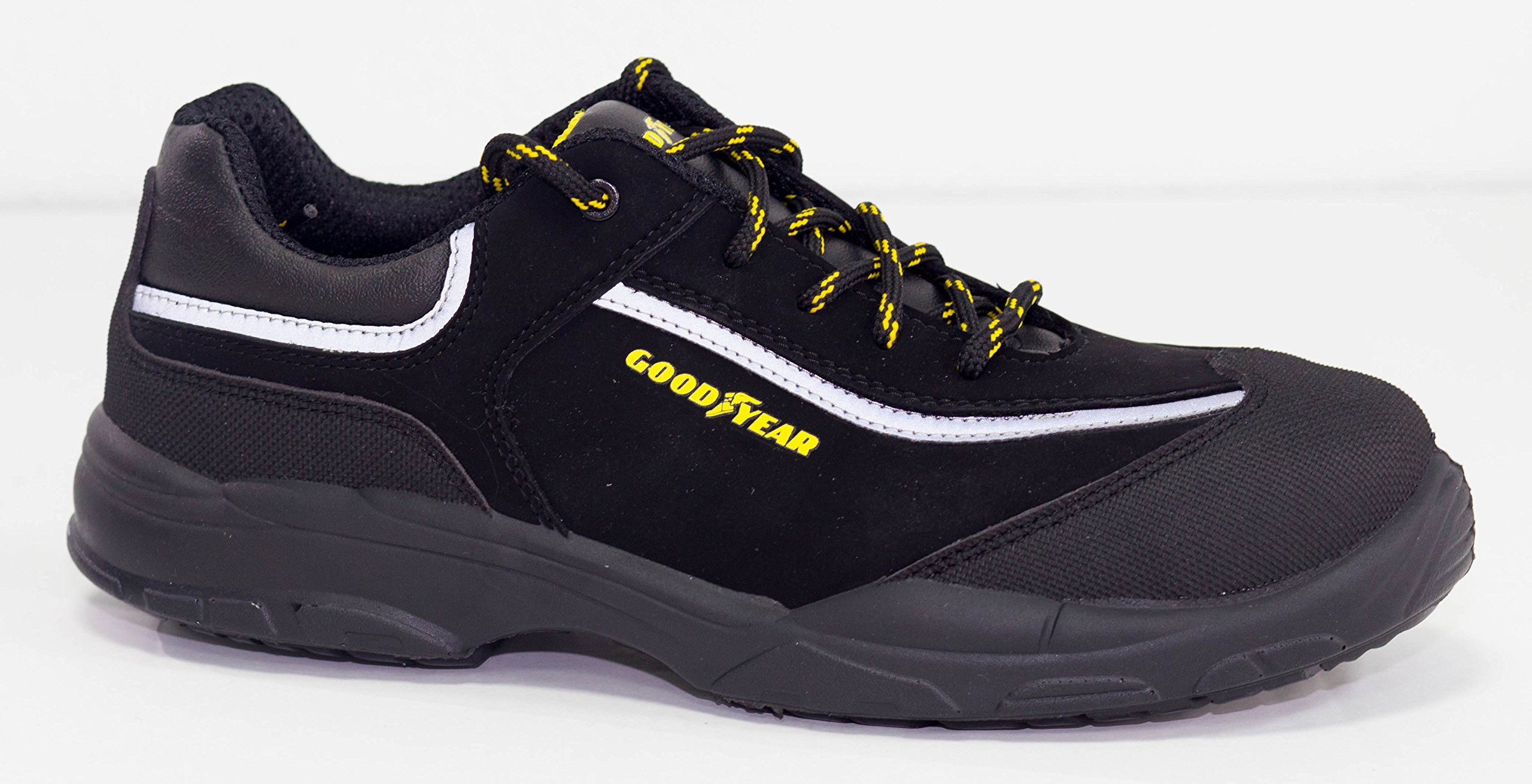 Goodyear G1388601C - Zapatos de Seguridad Unisex - Nobuk Negro S3 SRC - Protección y Durabilidad - Ideal para Diversas Actividades Laborales - Talla 36