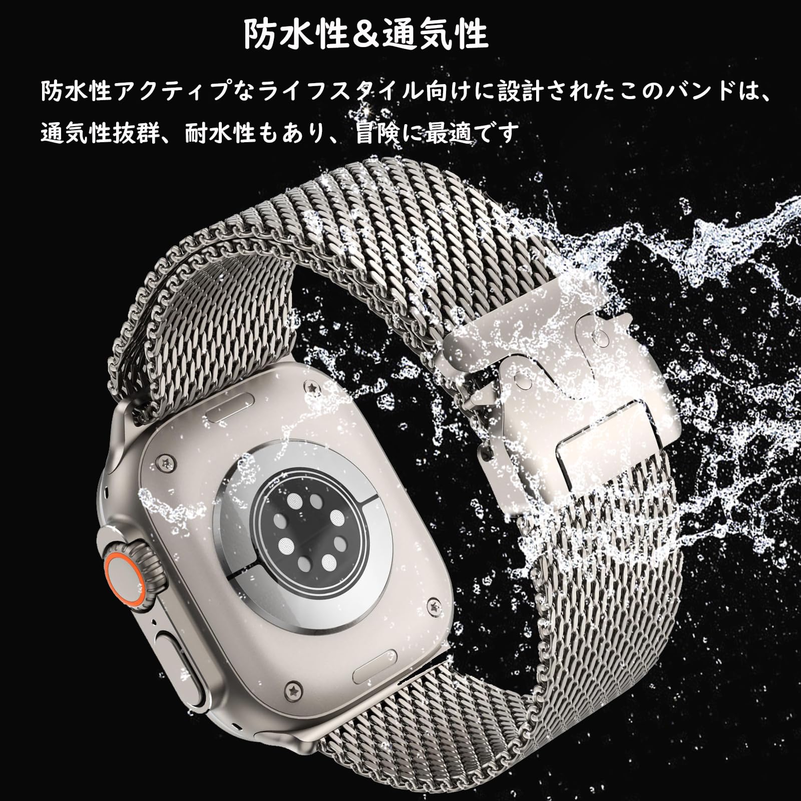 Amazon.co.jp: For Apple Watch バンド ミラネーゼループ パラシュート 