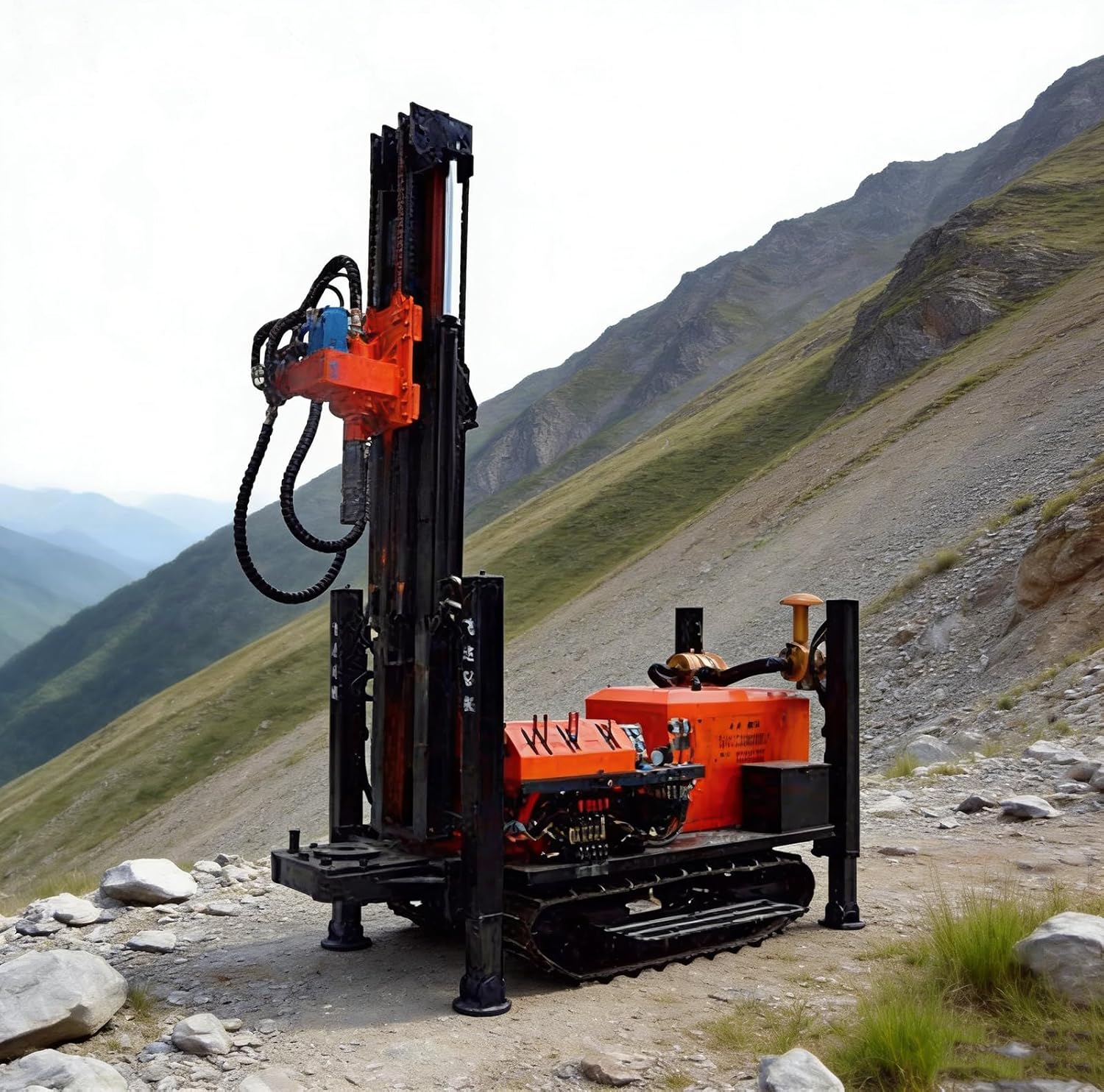 Pneumatic Water Bore Drilling Rig for Hard Geological Formations Ideal for Domestic Water Wells Rural Irrigation Wells and Hydrogeological Exploration