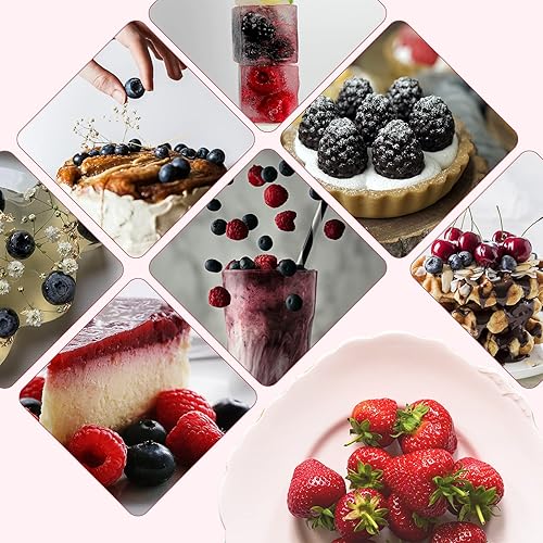 Miniatura 5 de 52 piezas de frutas artificiales falsas, incluye fresas falsas, arándanos falsos, frambuesas falsas, cerezas falsas, reutilizables, impermeables, de