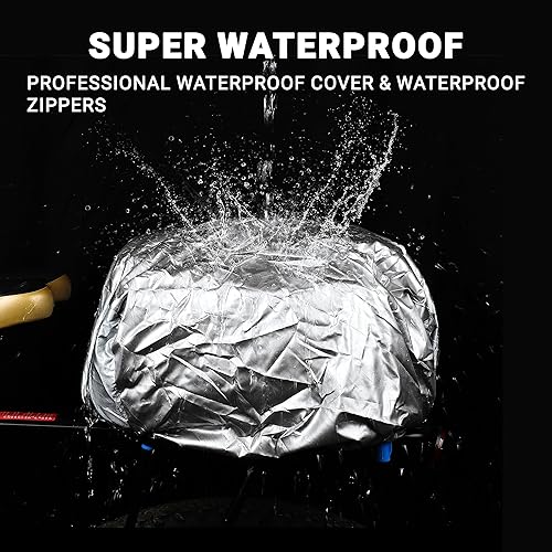 Miniatura 5 de Himiway Bolsas de bicicleta para portaequipajes traseros de 30 L plegables para portaequipajes IP65, impermeable, tiras reflectantes y correas