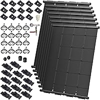 Vista 10 de Kit de bricolaje de calentador solar de piscina de grado industrial, sistema de montaje superior sin tirantes de viento alto y máxima resistencia a