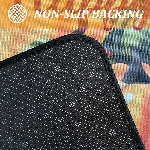 Miniatura 6 de Juego de 2 alfombras decorativas de cocina con diseño de calabaza, antideslizantes, lavables, para el hogar, temporada, otoño, vacaciones, cosecha,