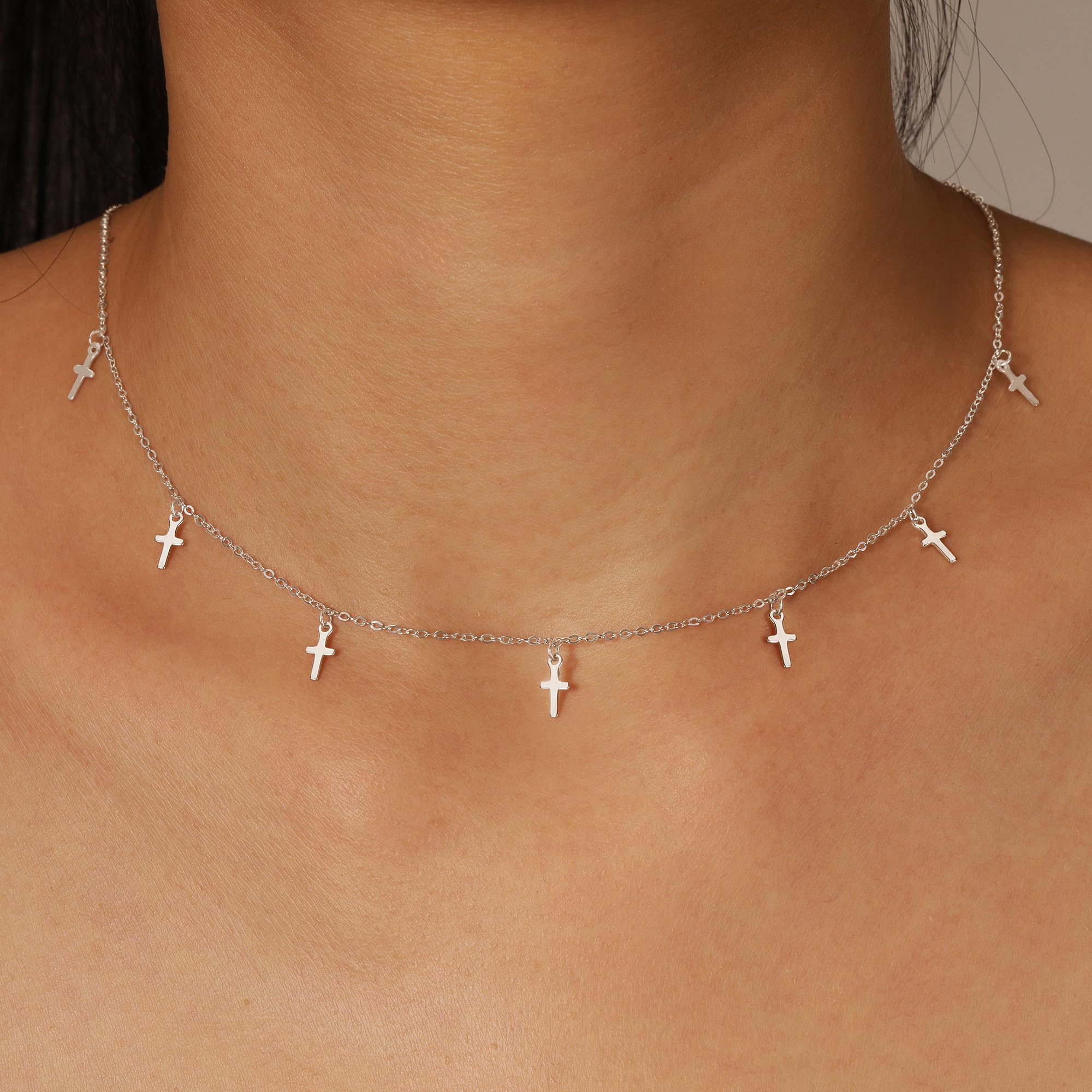 Collane da donna in argento Sterling 925 con croce