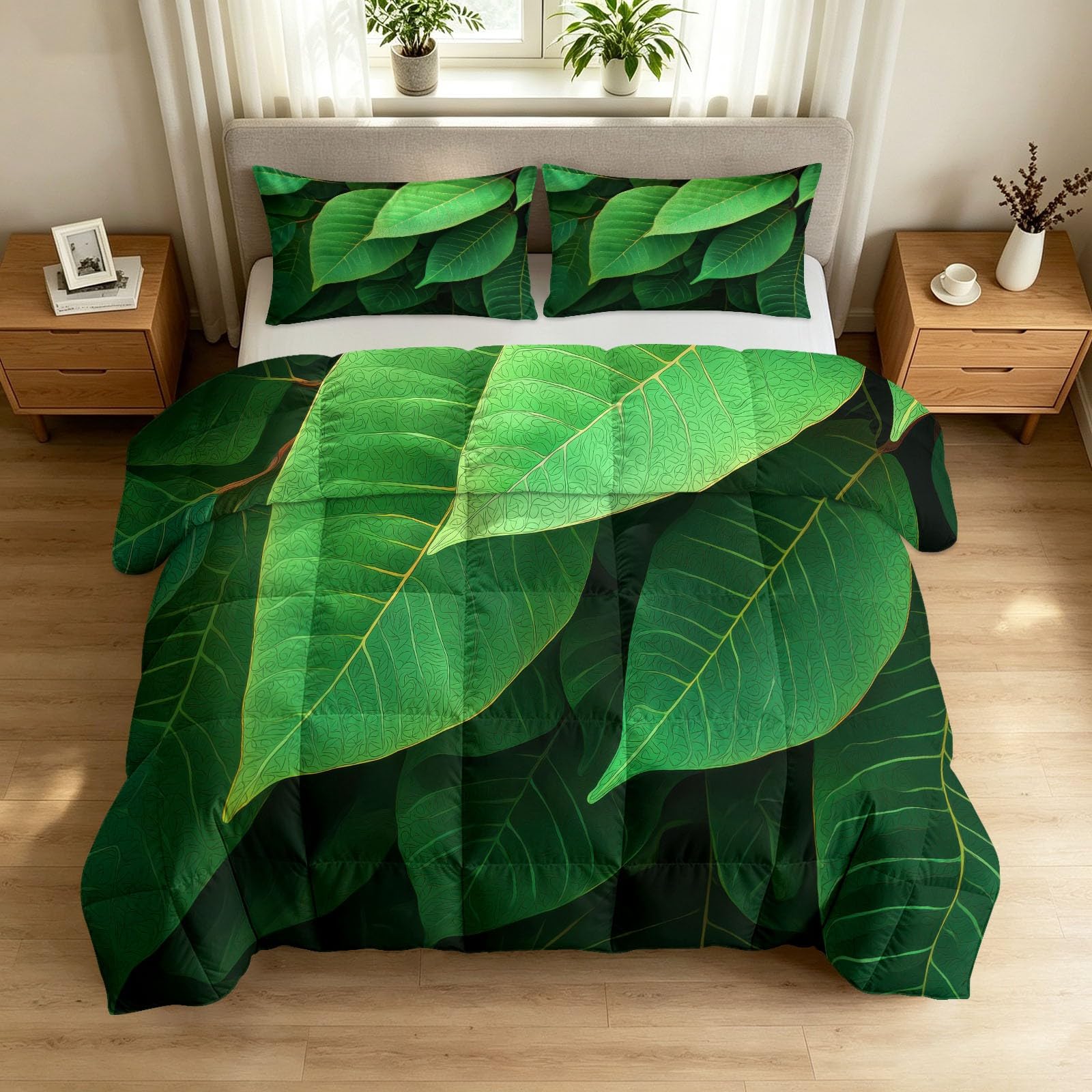 Edredón nórdico 140x200 cm de 4 estaciones con 2 fundas de almohada de 65x65 impresas
