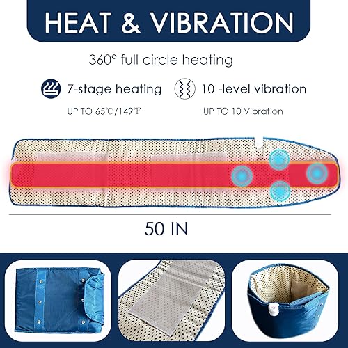 Miniatura 8 de Cinturón eléctrico de 360 ° de círculo completo, herramientas de calefacción para aliviar el dolor de espalda y cintura, uso enchufable, 2.86 libras
