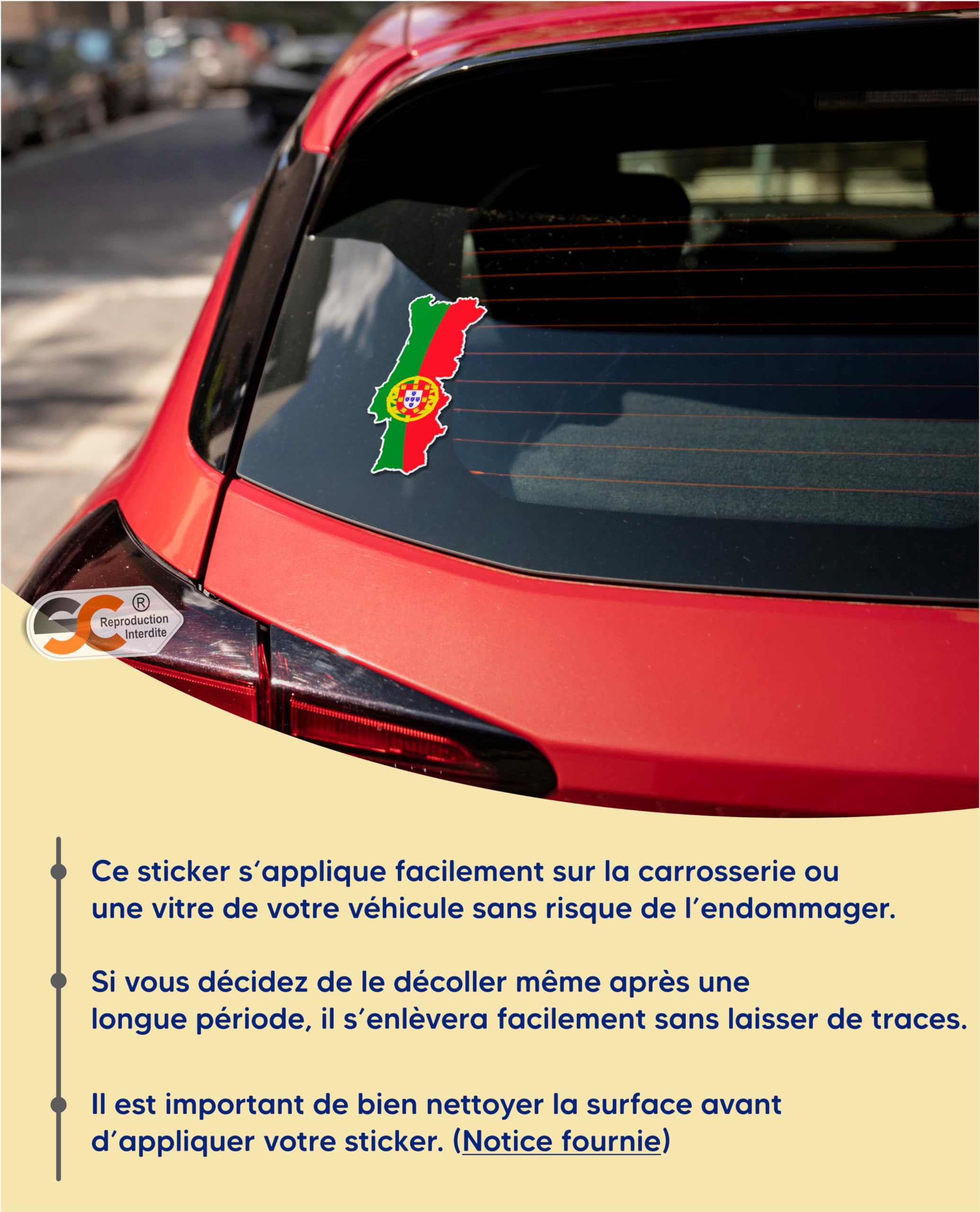 Jintora - Autocollant Voiture L'Équateur - 90x18 Mm - Sticker