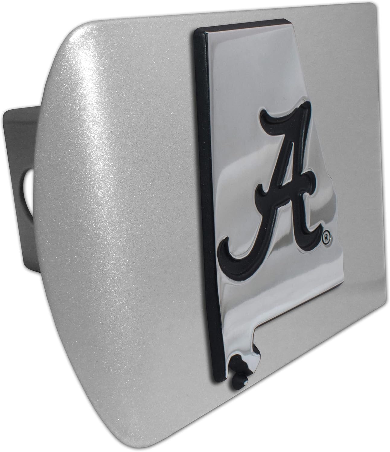 Elektroplate Officially Licensed University of Alabama All Metal Brushed Chrome Hitch Cover for Trucks and SUVs | Fits Standard 2" Trailer Hitch Receivers | Premium Weatherproof