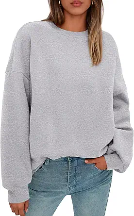 PRETTYGARDEN Sweatshirt for Women Oversized Crewneck Long Sleeve Pullover Fleece Top 2025 Fall Winter Fashion Outfits Clothes