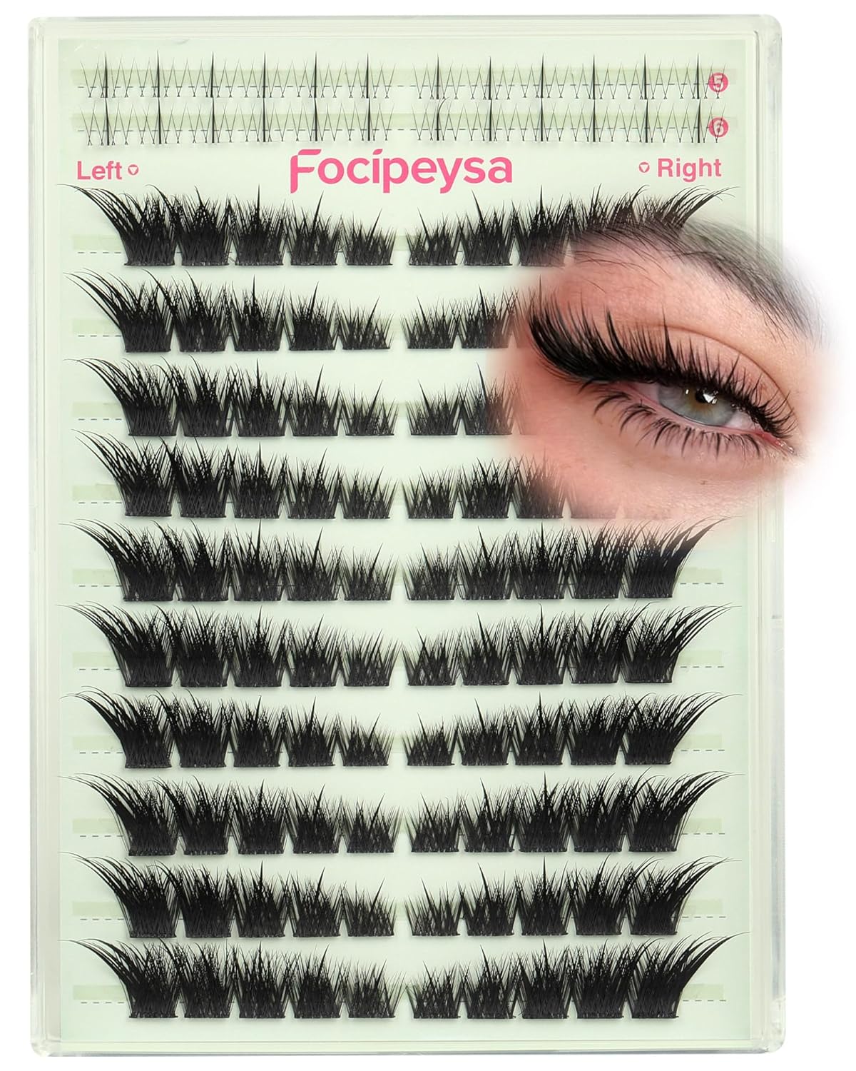 Fox Eye Eyelash Clusters Natural Volume Lashes Clusters Cat Eye Lash Extensions Wispy Cluster Eyelash Extensions Lightweight Waterproof