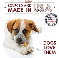 Vista 6 de Riley's Peanut Butter Beef Hide Dog Treats, USA Sourced & Made Rawhide Chew Sticks, Raw Hides for Medium Dogs, 12 ct