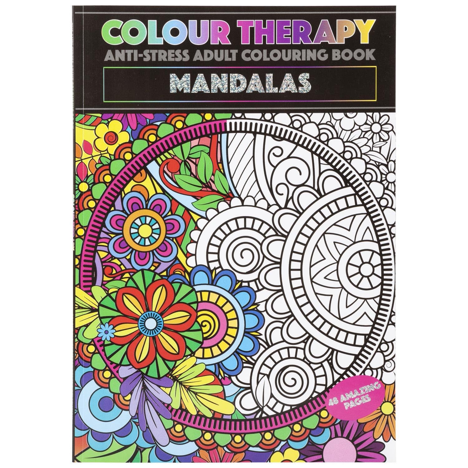 VFM - Mindfulness Mandala Illustrated Colouring Book for Adult Relaxation - Brilliant Anti-Stress Creative Activity with 48 A4 Size Pages - Colour Therapy