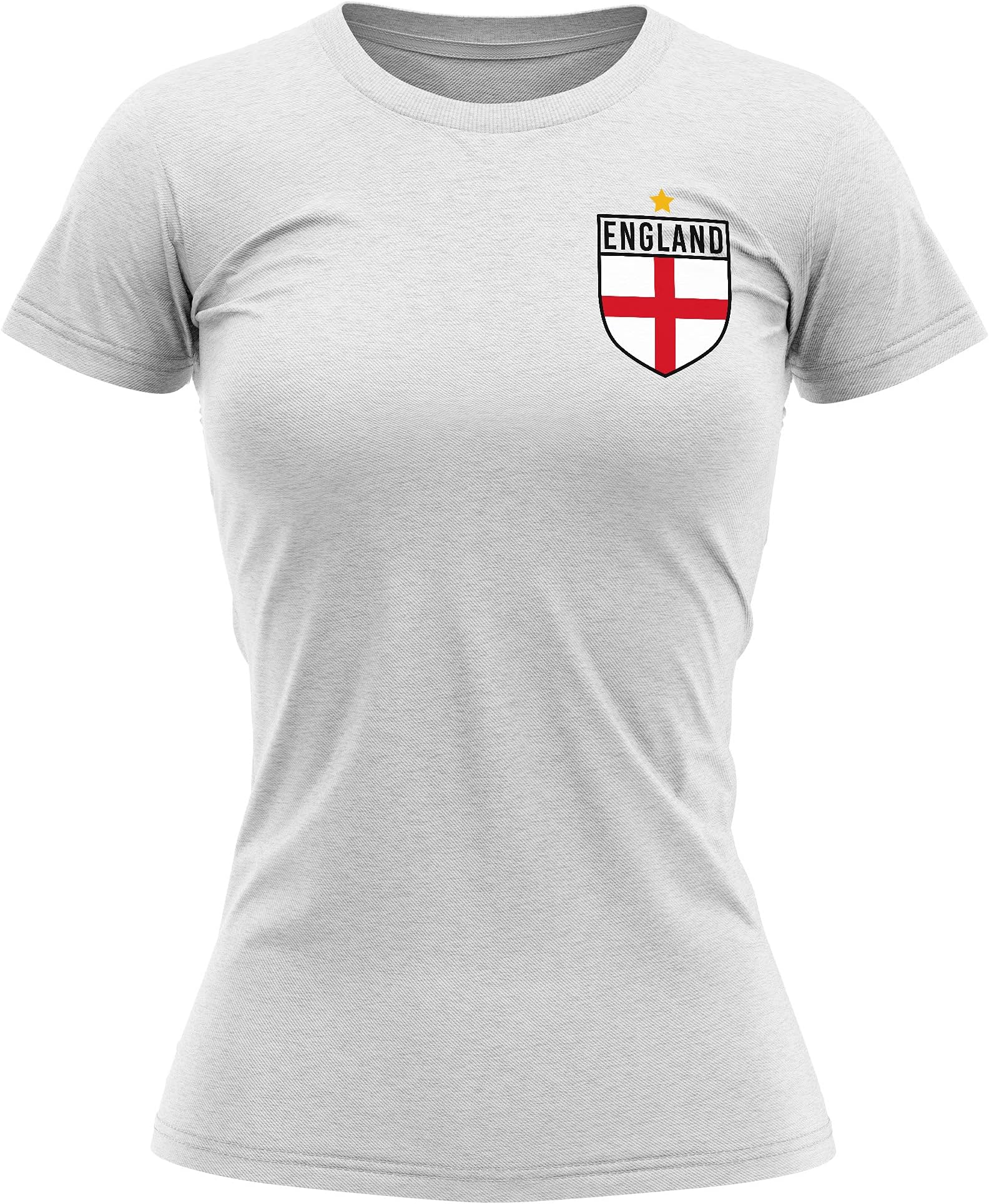 Purple Print HouseEngland Shirt Women - Womens England Flag Badge T Shirt - Football Country European Supporters 2022 Retro Tee Her - English Tournament 2024 Footy Soccer Top