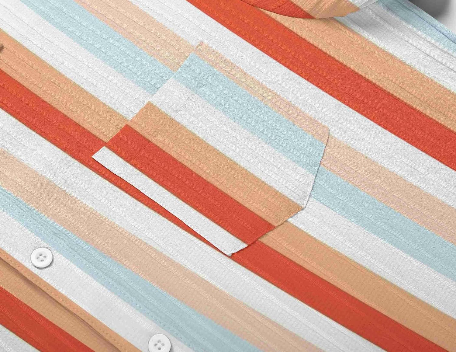 COOFANDY Men's Casual Button Down Shirts Short Sleeve Textured Summer Beach Shirt with Pocket - Image 5