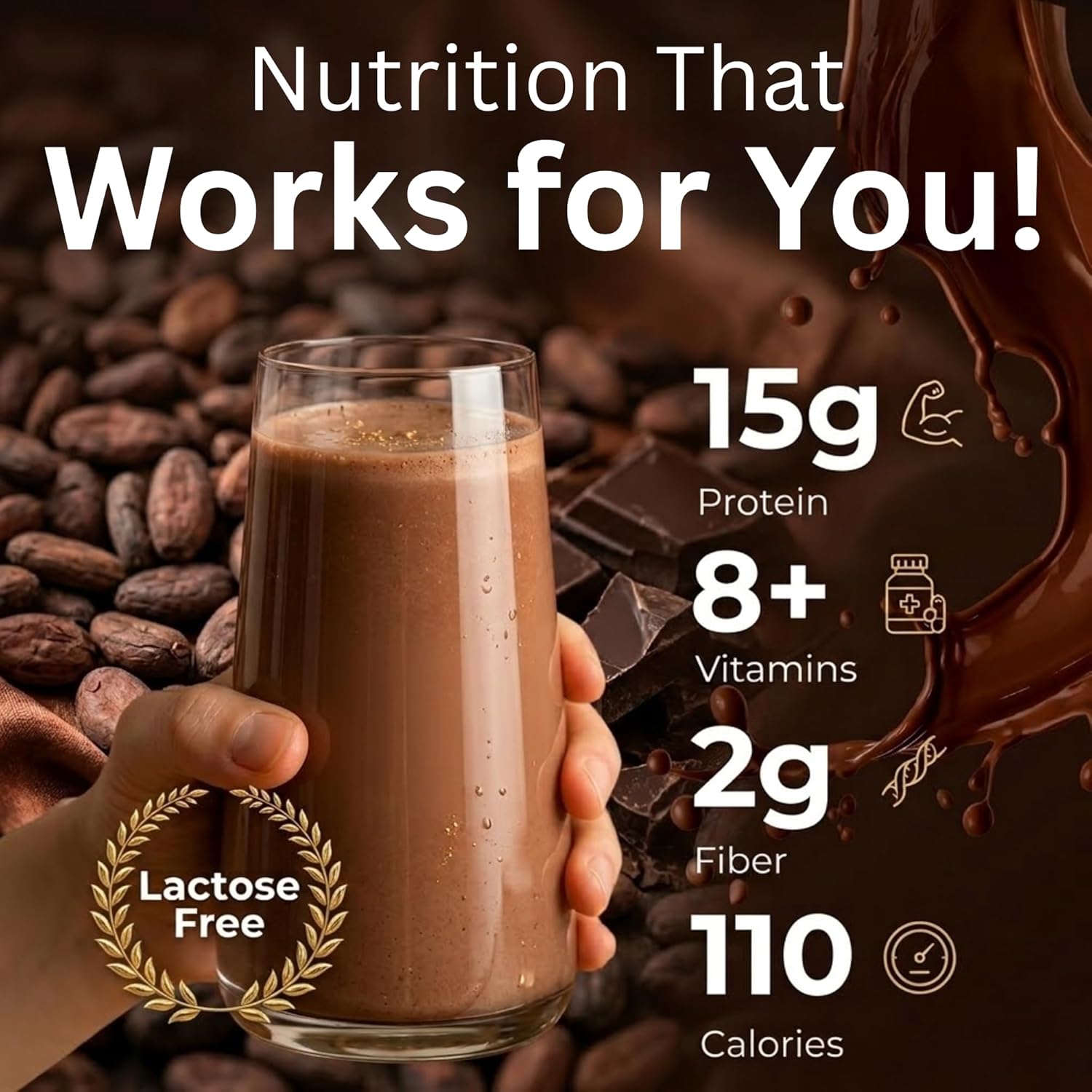 HMR 70 Plus Chocolate Shake & Pudding Mix | Meal Replacement Powder | Lactose-Free | 15g Protein | Easy to Make | Low Calorie (7.35 Ounce (Pack of 3), Chocolate)