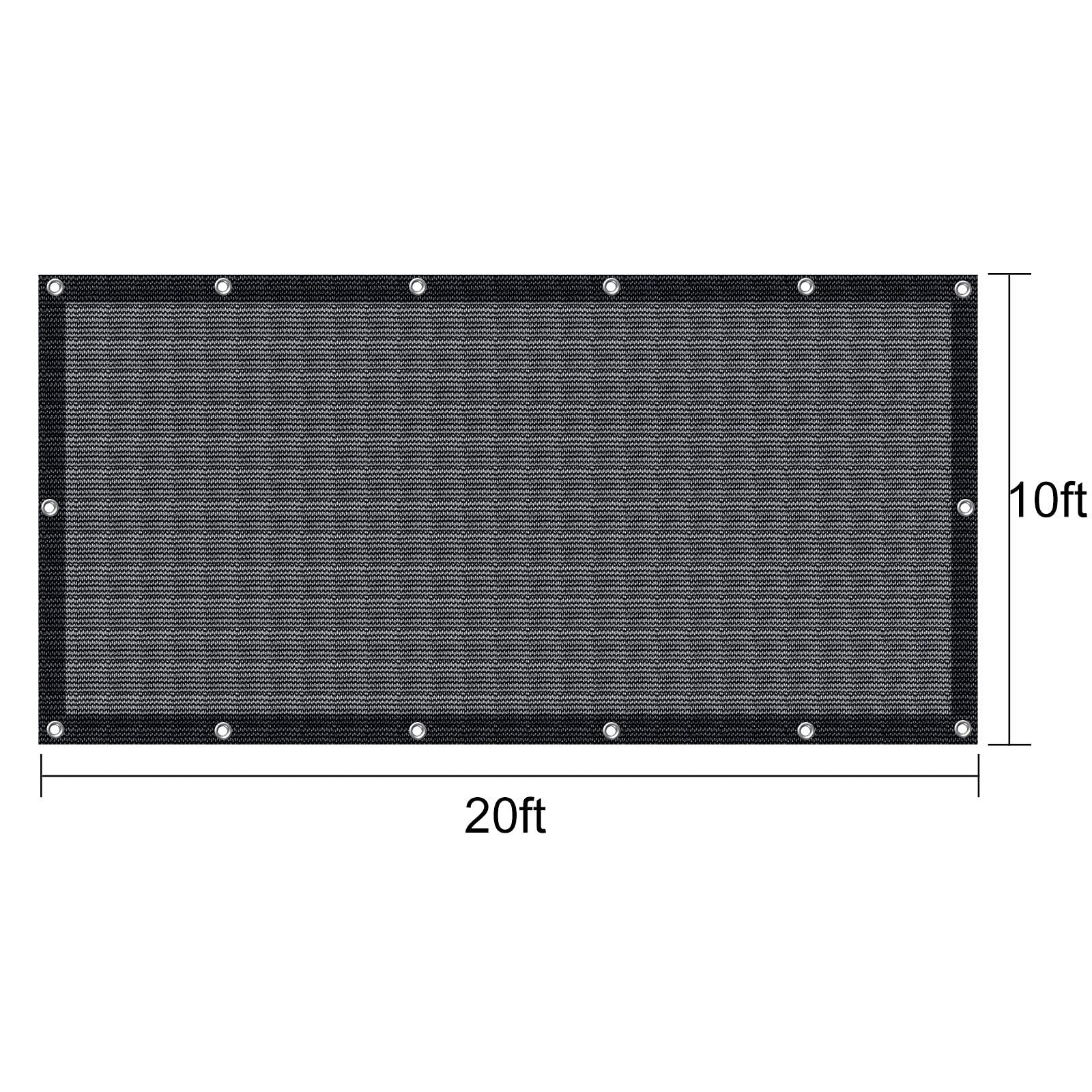 FEPITO Lona de malla resistente de 3 x 6 m, cubierta de malla negra para patio, vallas, jardín, camiones volquete