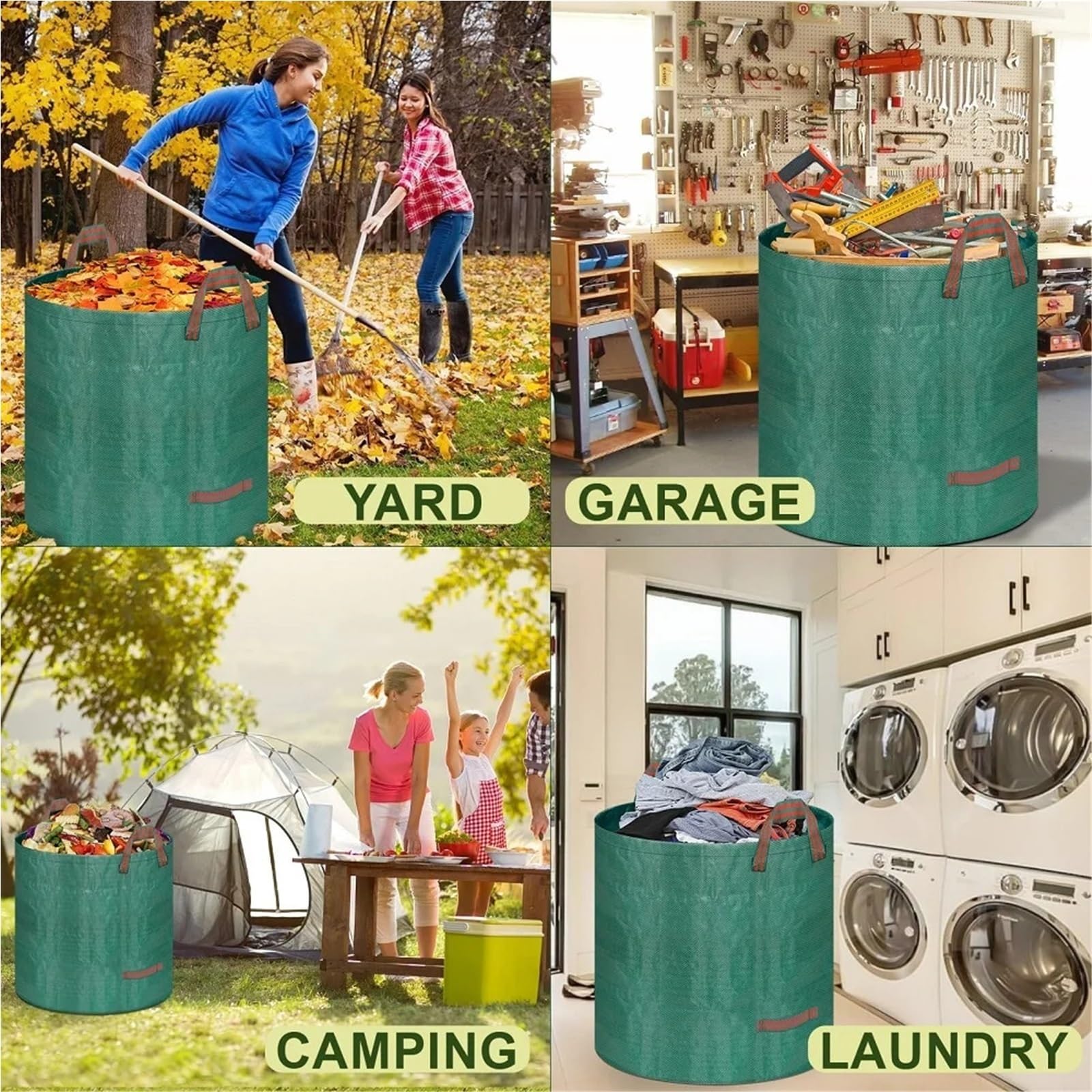 Bolsa para Residuos de Jardín 2 bolsas de basura jardín resistentes 200 l | Bolsas resistentes for residuos de jardín