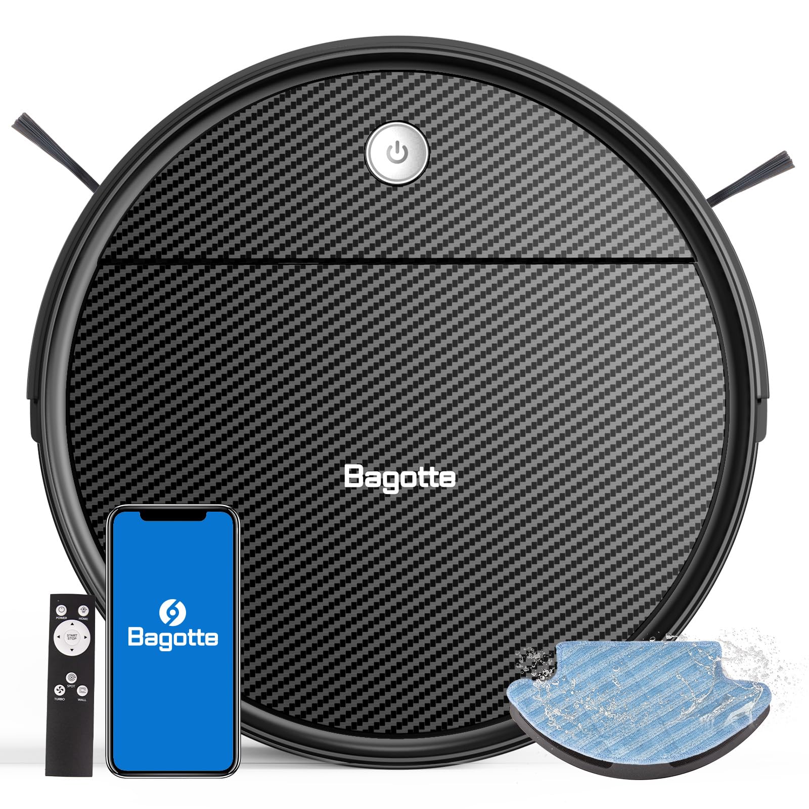Bagotte Robot Vacuum and Mop Combo