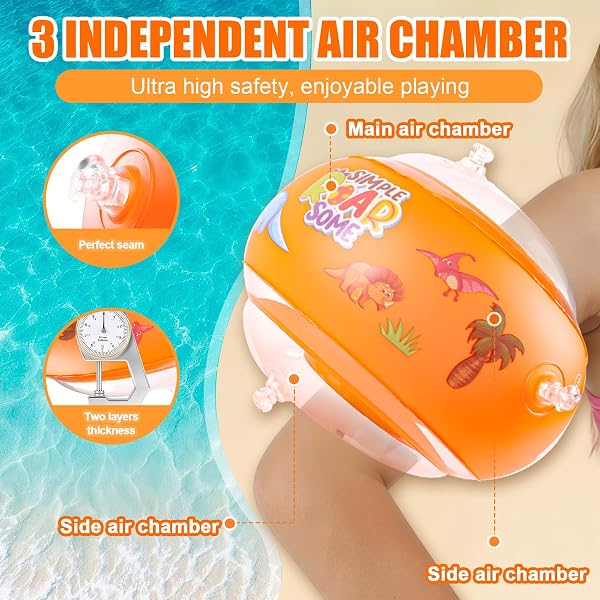Children's Armrests, Inflatable Sea Armrests, Swimming Armbands Suitable for Children from 1 to 6 Years, 11-30 kg - 3