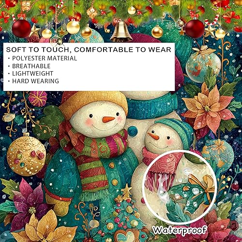 Miniatura 5 de Nuxovilar Delantales para mujer con bolsillos, 26.77 x 30.7 pulgadas, ideal para cocinar, hornear, reuniones de Navidad