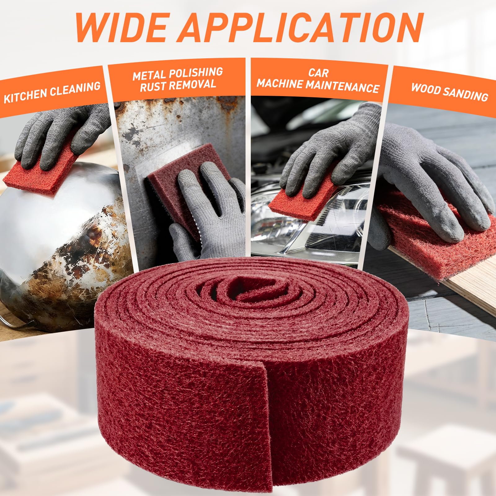 Cuttable Sanding Pads - Wet/Dry Abrasive Sheets -4