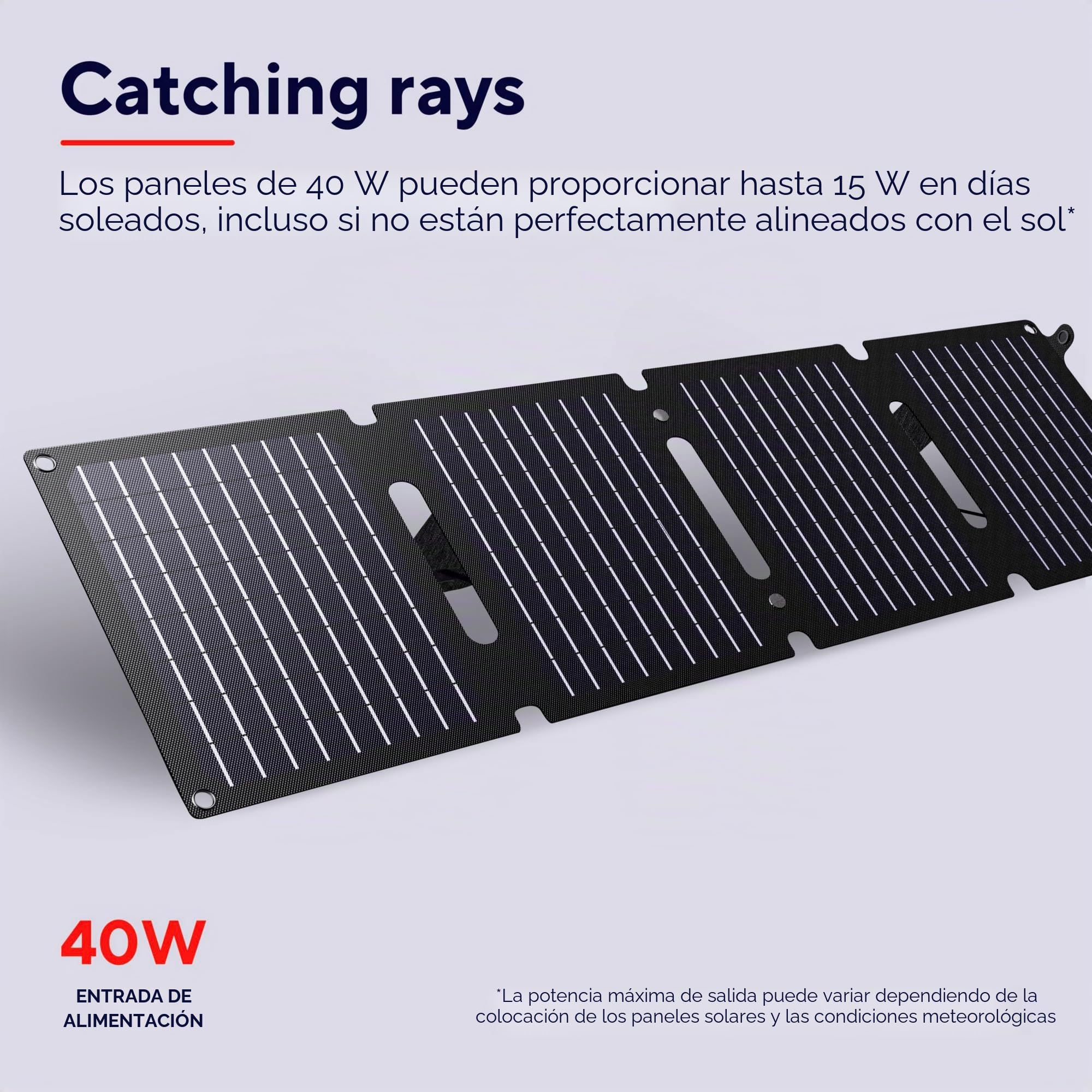 Trust Zuny 40W Panel Solar Portátil USB-C USB-A, Placa Solar Camping | Cargador Portátil 15W, Puerto de Salida DC, Batería Cargador para Movil iPhone iPad Samsung Tablet Power Bank Viajar