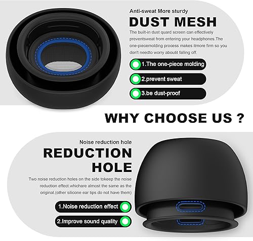 Miniatura 6 de Auriculares AirPods Pro de 2 generación1 generación (8 ranuras de montaje para auriculares con agujeros de cancelación de ruido y malla de polvo