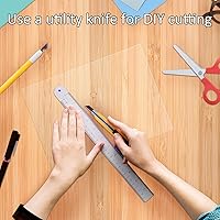 Vista 6 de Queekay Paquete de 20 Láminas de Acrílico Transparente de 4" x 6" Paneles de Plástico Fundido Transparente con Papel Protector para Proyectos