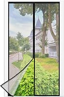 berssen Mágneses Szúnyogháló Erkélyajtóra 100x240 cm - Erős Mágnesekkel, 3,8 cm Tépőzárral, Fúrás Nélkül Szerelhető Rovarháló Teraszajtóra,  1