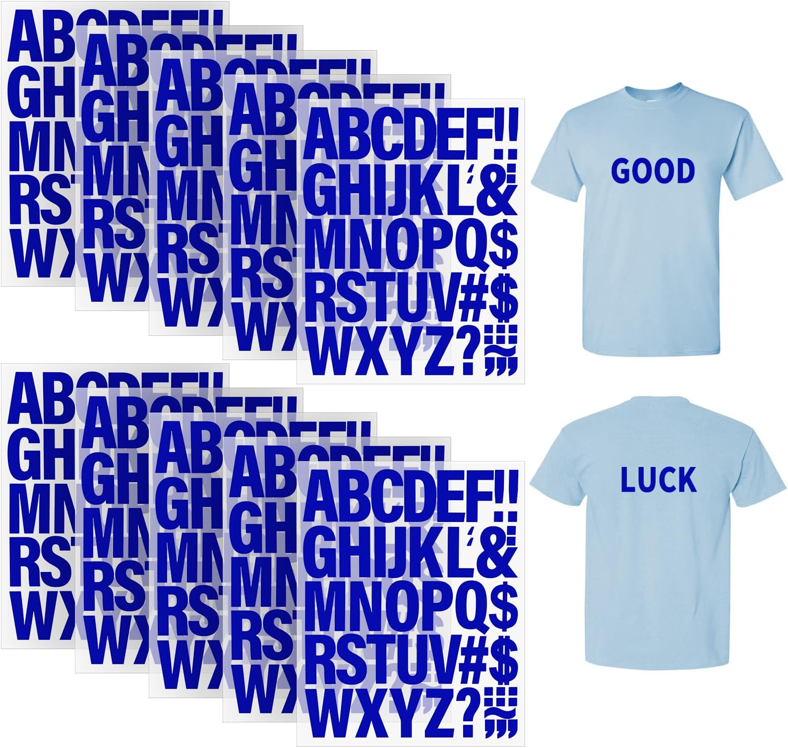 ISUSSER 15 Sheets 660 Pieces 2 Inch Iron on Letters and