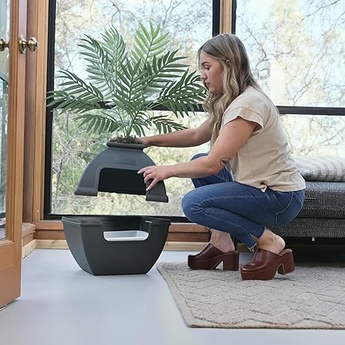 Miniatura 9 de Good Pet Stuff, Bandeja de arenaforro para la caja de arena oculta del patio, bandeja de arena reutilizable, fácil de limpiar, sostenible, bandeja