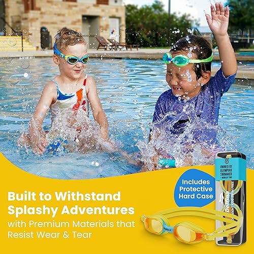 Miniatura 6 de Delfina Gafas de natación para niños de 2 a 7 años, cómodas, sin fugas, antivaho para niños para nadar