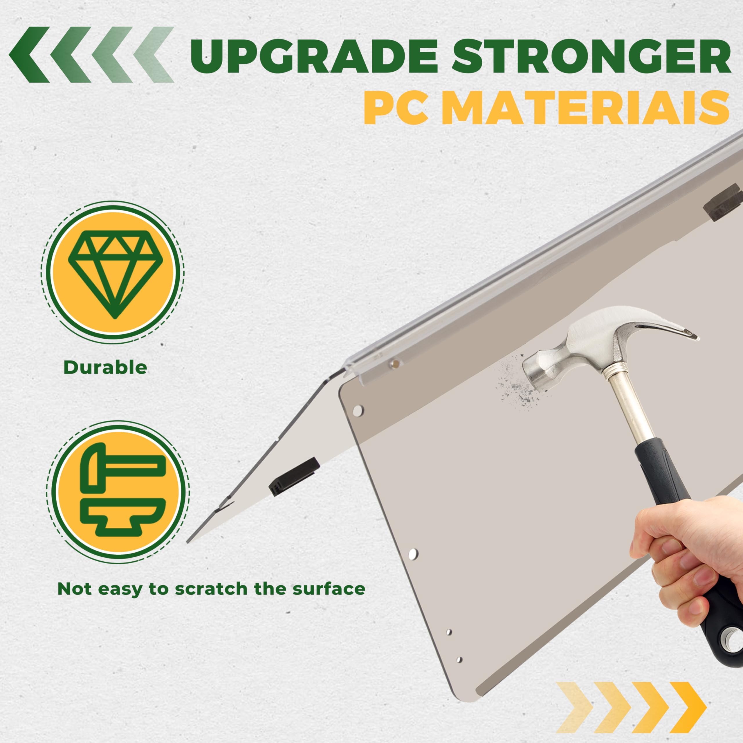 ECOTRIC Smoke Folding Windshield Compatible with 2008-Current EZGO RXV Golf Cart 37