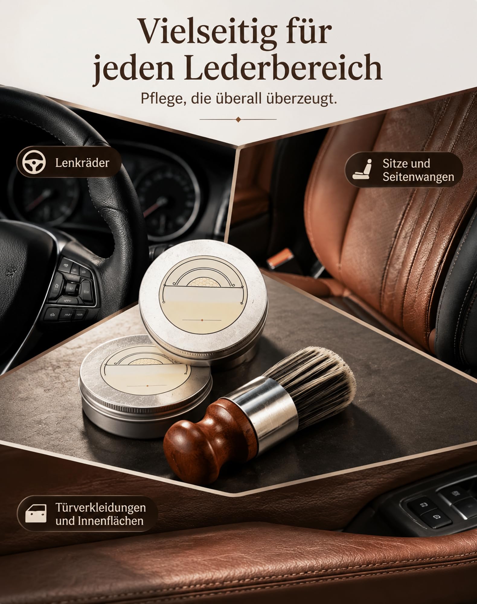 Hordelux Lederpflege - Lederbalsam für Autositz，2