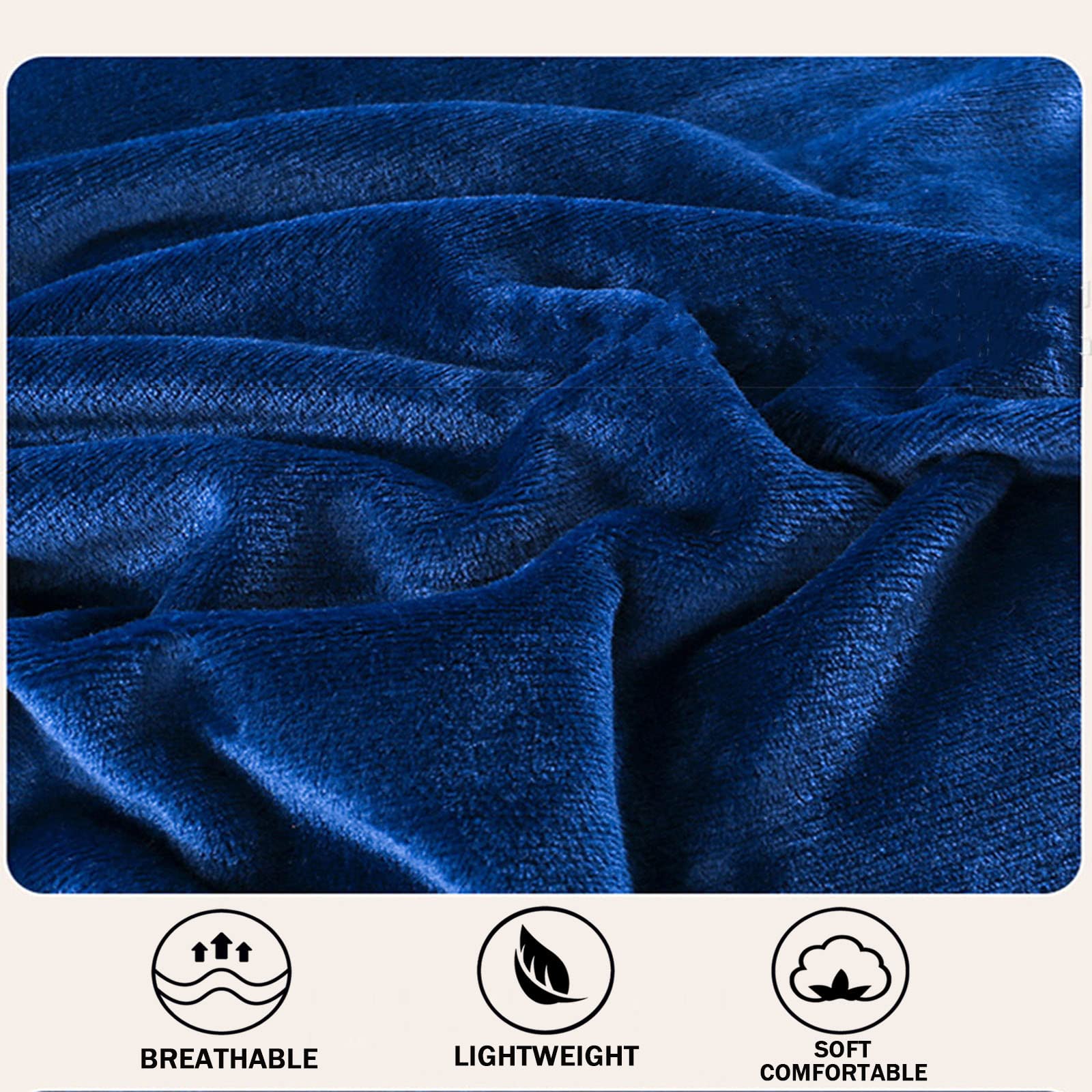 Chickwin Coperta di Flanella Tinta Unita, Coperte Calda Coperta Divano Microfibra Morbida e Confortevole Coperta Letto per Letto Singolo Matrimoniale, Tutte Le Stagioni (200x230cm,Viola Chiaro