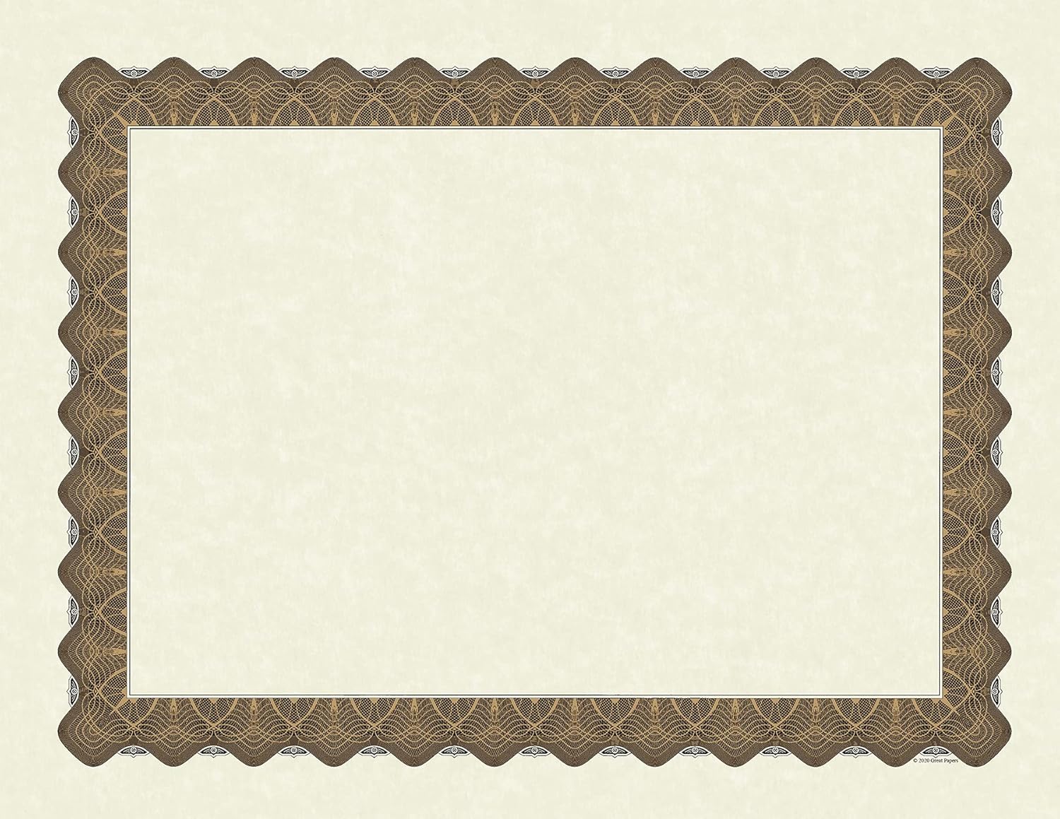 Great Papers! Metallic Gold Border Certificate, 8.5"x 11", 100 Count (934000) : Office Products