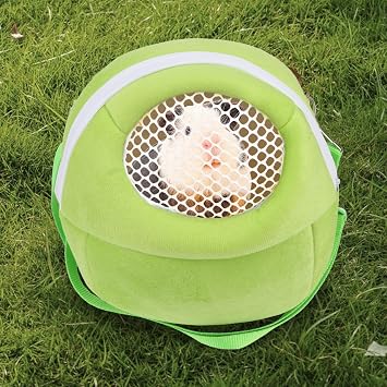 Hypeety Pet Carrier Bag Pet Sling Carrier Backpack Portable Travel Backpack Breathable Outgoing Bag bonding Pouch for Small Pets Hedgehog Hamsters Sugar Glider Chinchilla Guinea Pig (Green)