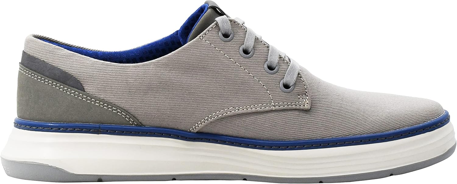 Skechers Men's Moreno Canvas Oxford Shoe 11 Grey (Gry 037)