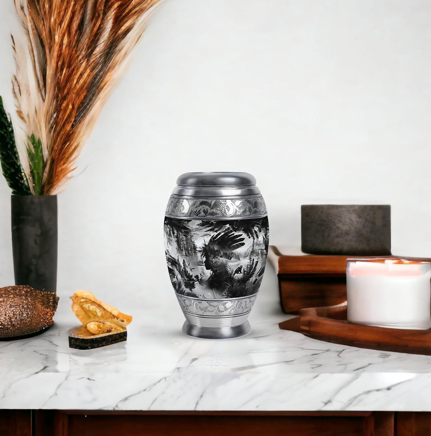 Native American Mini Urns for Human Ashes - Cremation Keepsakes - Urn for Dad - Urns for Ashes Adult Female Mom & Male - 3 Inch Pack