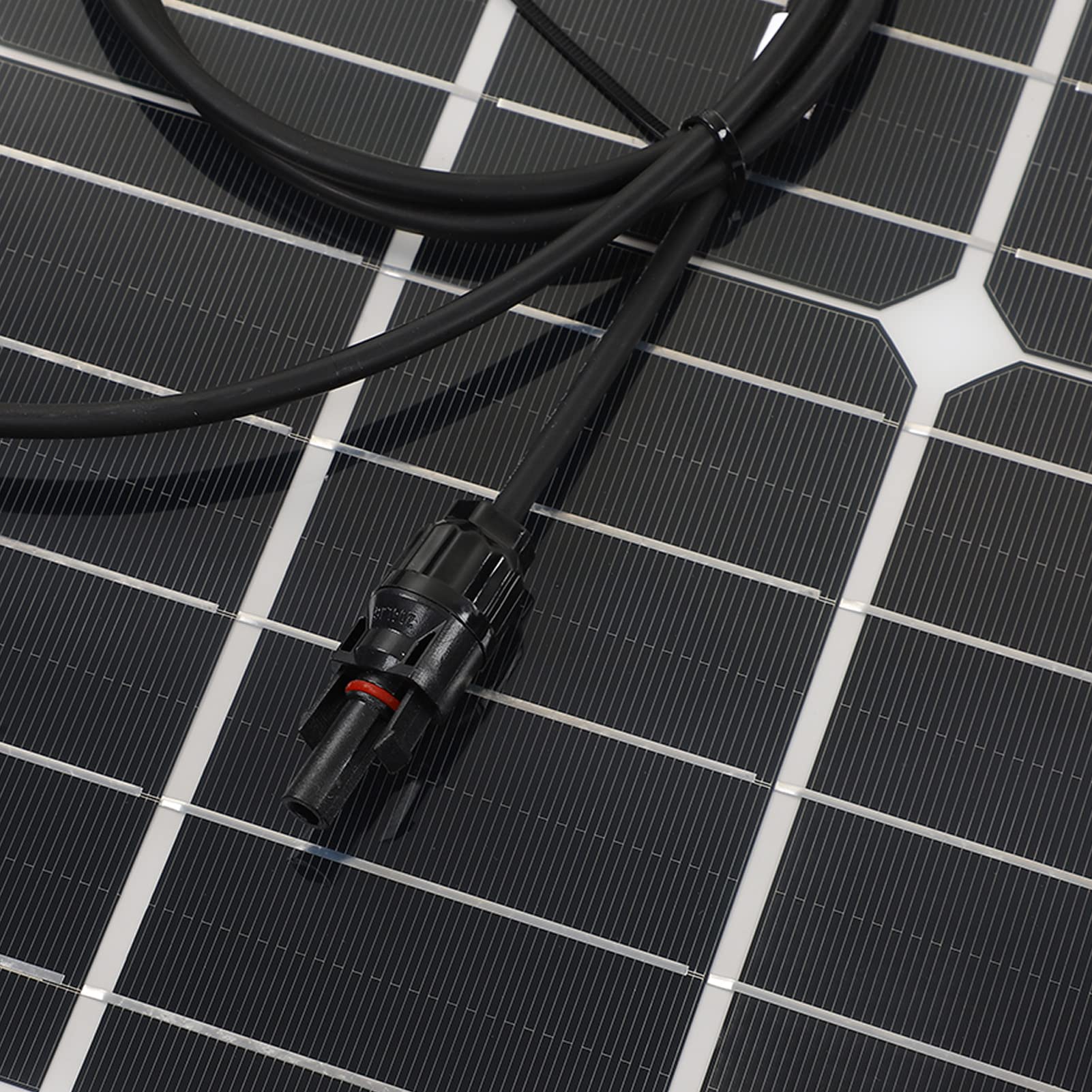 FTVOGUE Panel Solar Flexible Monocristalino 180W 12V Componentes del Fotovoltaico para Autocaravanas Barcos RV Uso Diseño Delgado Excelente Compatibilidad para Sistemas de 12V y 24V