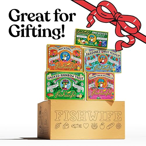 Vista 21 de Fishwife Spicy Hot Trio (FBJ Salmón, Caballa, Sardinas con Pimiento Picante) Paquete de 3 Sin gluten, alto en proteínas, omega-3 Atrapado
