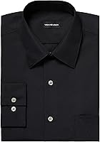 Vista 3 de Van Heusen - Camisa de vestir de popelina para hombre, corte regular, unicolor