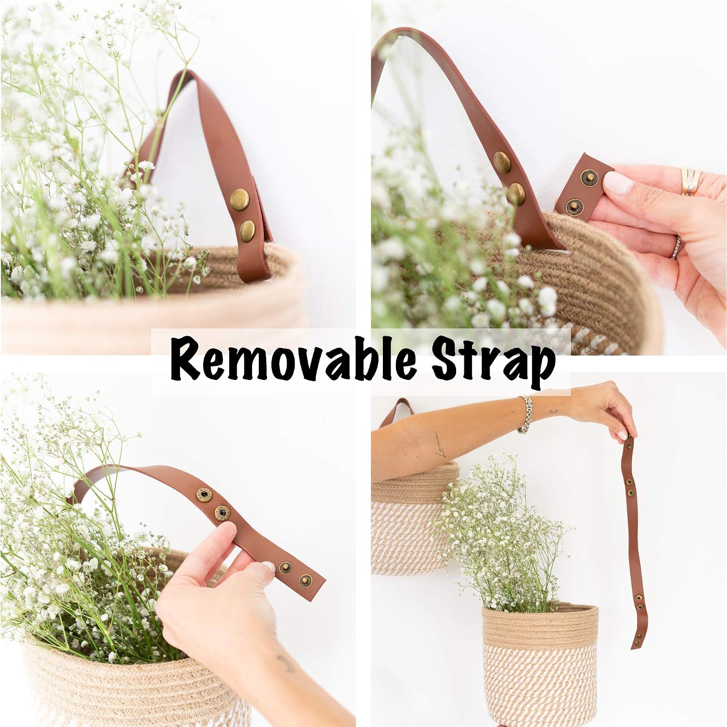 Hanging Basket - Wall Hanging Basket for Organizing - Hanging Wall Basket - Hanging Woven Wall Basket - Hanging Storage Basket - Small Baskets for Wall Decor - Wicker Wall Basket - Woven Basket