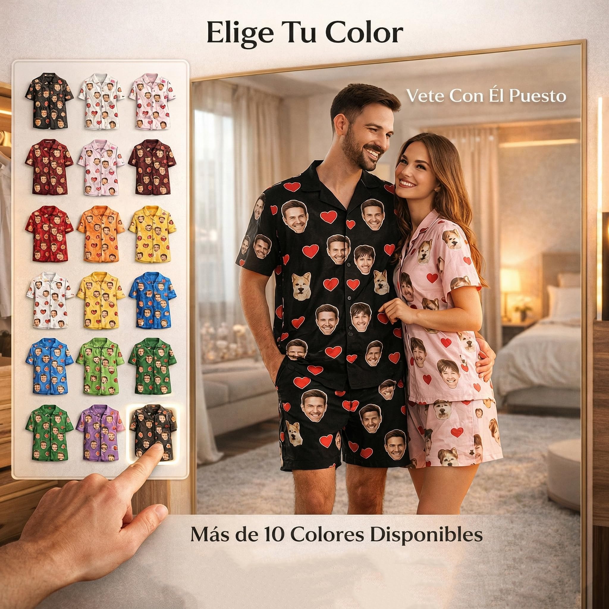 Pantalones de Pijama Personalizados Mujer con Foto y Diseño 1 Mamá,Conjunto de Pijama para Madre, Abuela o Esposa, Regalo Original Día de la Madre