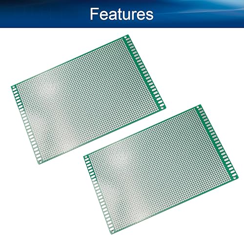 Miniatura 3 de Heyiarbeit 5 unids 4.7x7.1 in placa PCB de doble cara estañado a través de agujeros circuito impreso universal Proto Board para soldadura DIY